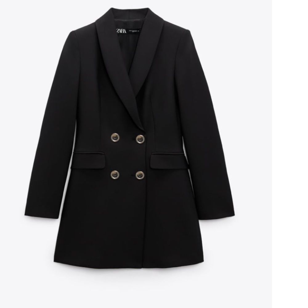 ZARA DOUBLE BREASTED LONG BLAZER NWT L - Picture 6 of 12
